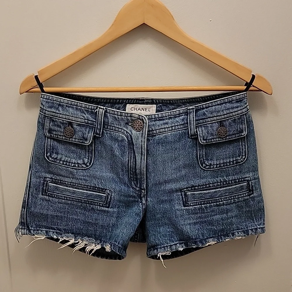 Chanel Paris -Dallas Cruise collection Denim Shorts
